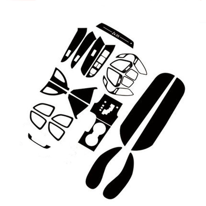 现代ix35档位贴 碳纤维改装专用排档贴 全套汽车内饰装饰贴膜成型