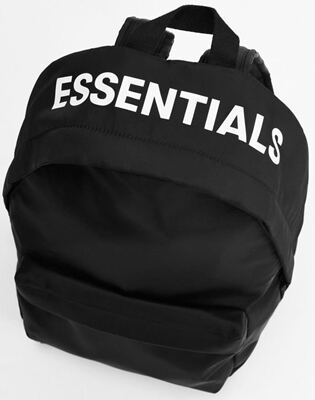 高街自主Fear of god Fog Essentials复线字母印花双肩背包书包男