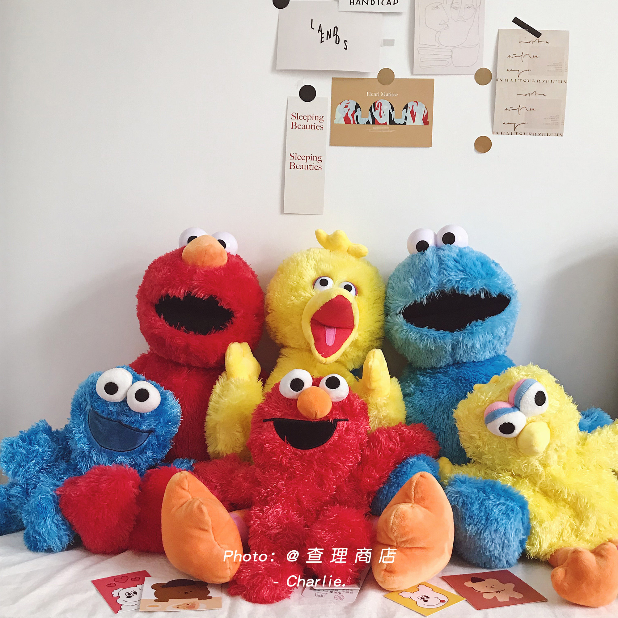 芝麻街玩偶公仔大号甜饼怪艾摩儿童手偶卡通正版毛绒玩具摆件礼物