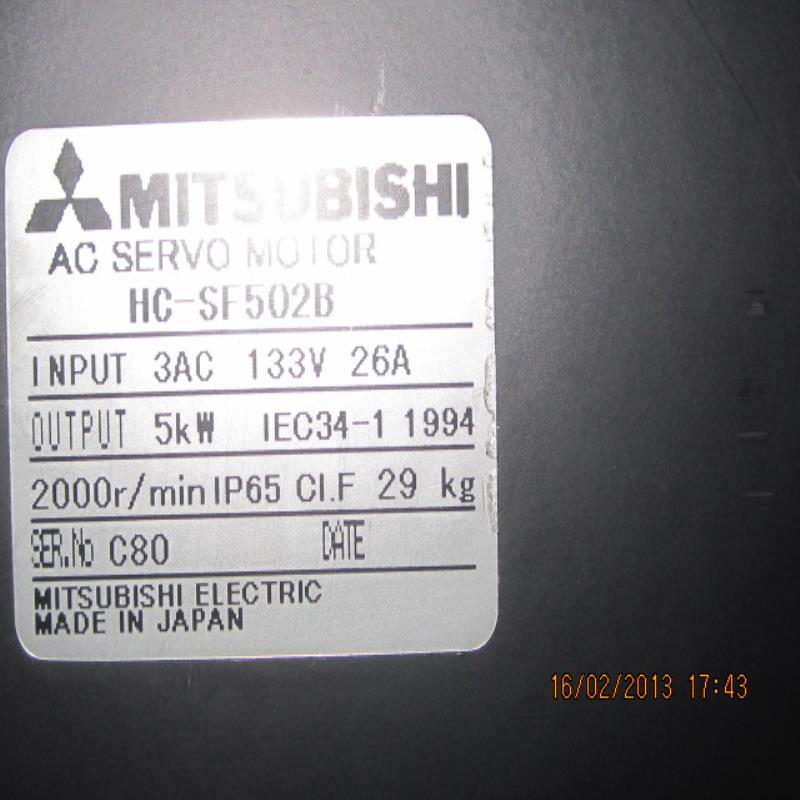 没有使用过的库存原装三菱伺服电机-SF502B