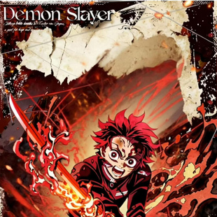 Love文创鬼灭之刃燃烧心魂云石杯垫无限城动漫同人二创卡牌盲盒