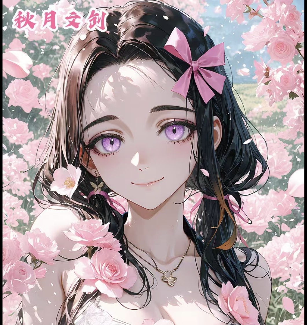 秋月文创鬼灭之刃全亚克力色纸动漫女神二次元妹卡清凉周边卡牌