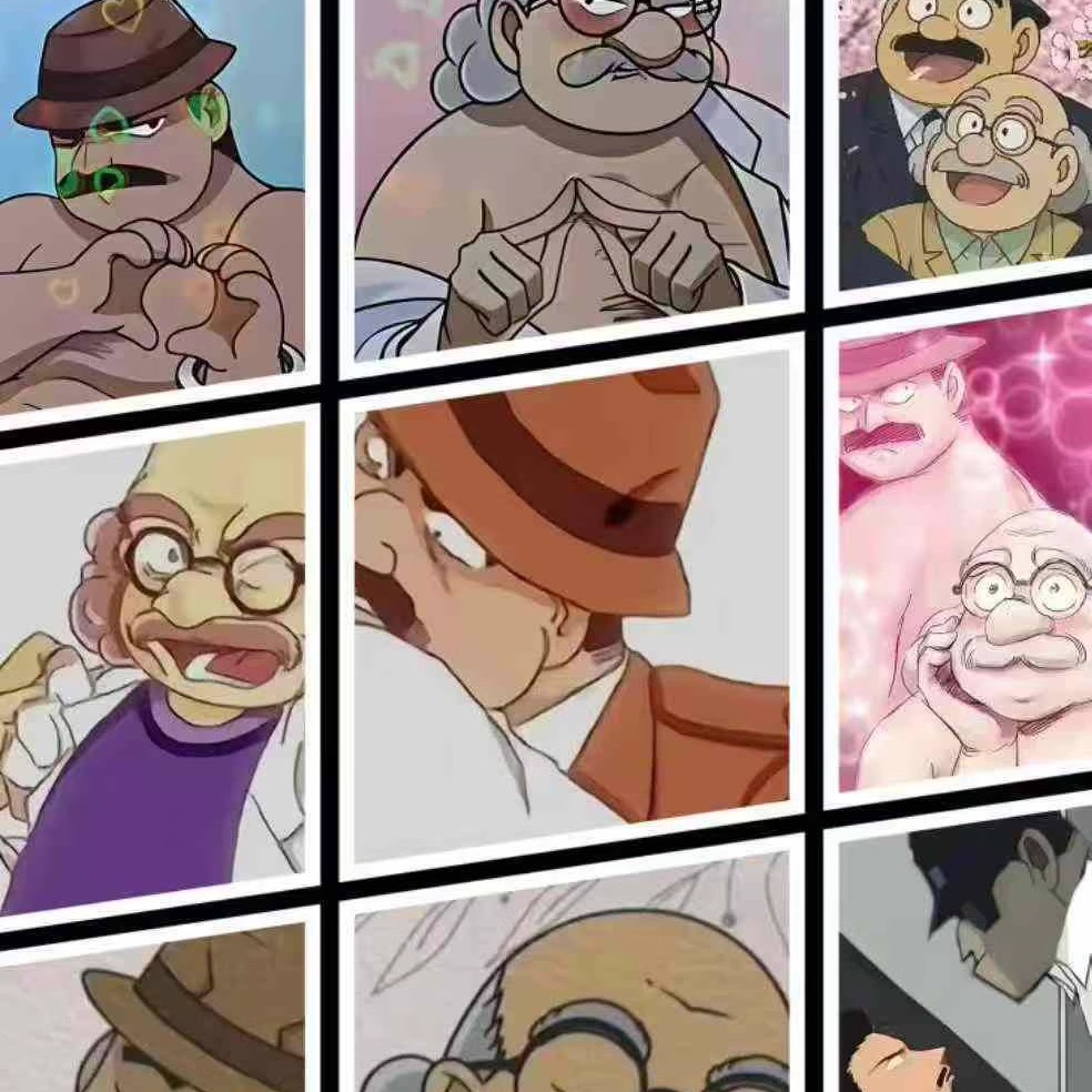 KY文创名侦探柯南抽象色纸二创卡