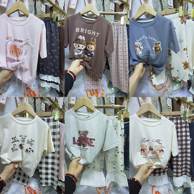 儿童睡衣秋冬莫代尔棉中大男女童家居服空调服衫小孩短袖长裤套装