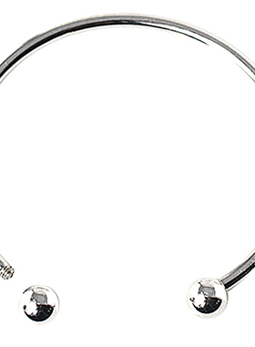 不锈钢蒜头开口圆杆经典手镯金色