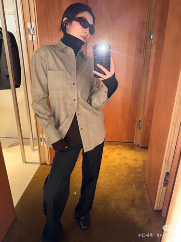 【 现货折扣】 Phoebe philo 格纹 薄款衬衫