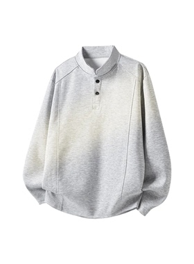 FORCEPULR秋冬加绒加厚内搭打底衫半高亨利领长袖上衣纯色卫衣