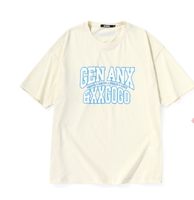 GENANX x xxgogo 立体字母logo印花纯棉小抹布短袖情侣T恤