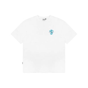 260g美式复古小标基础潮牌重磅纯棉字母情侣男女短袖T恤夏季