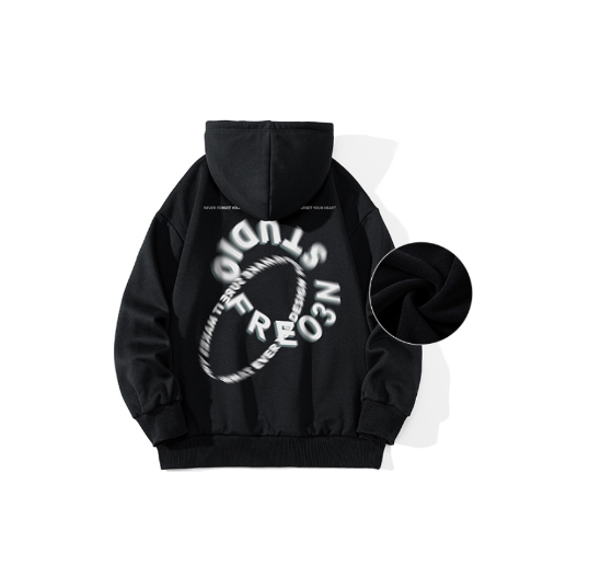 官方FRO3N圆环加厚连帽卫衣