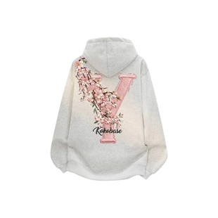 卫衣 360克加绒加厚花卉字母印花高街连帽长袖 KOKO BASE重磅美式
