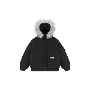 Xmithie美式可拆卸毛领派克服宽松加厚连帽棉服外套棉袄座山雕冬