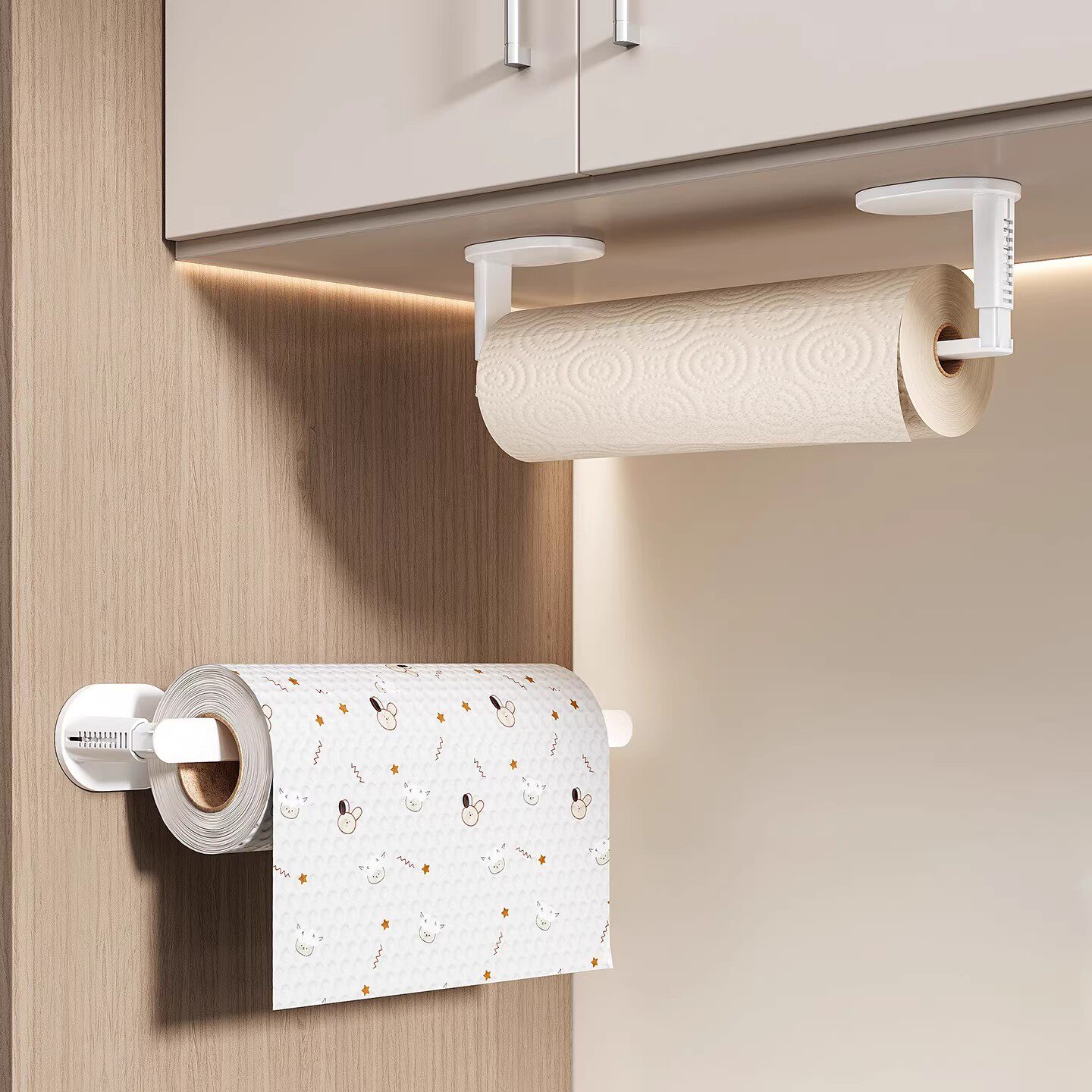 纸巾架厨房可伸缩磁吸懒人抹布挂架冰箱置物架壁挂式保鲜膜收纳架