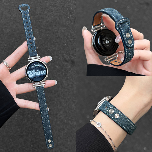 GT6新款原创牛仔双钉扣时尚表带