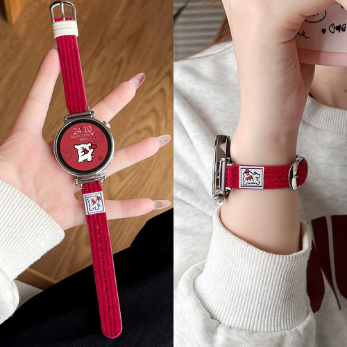 秋冬创意新款卡通贴标灯芯绒表带