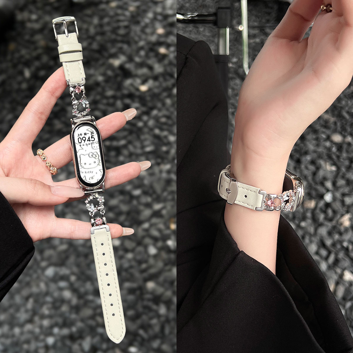 创意秋冬新款蝴蝶间皮表带高级感