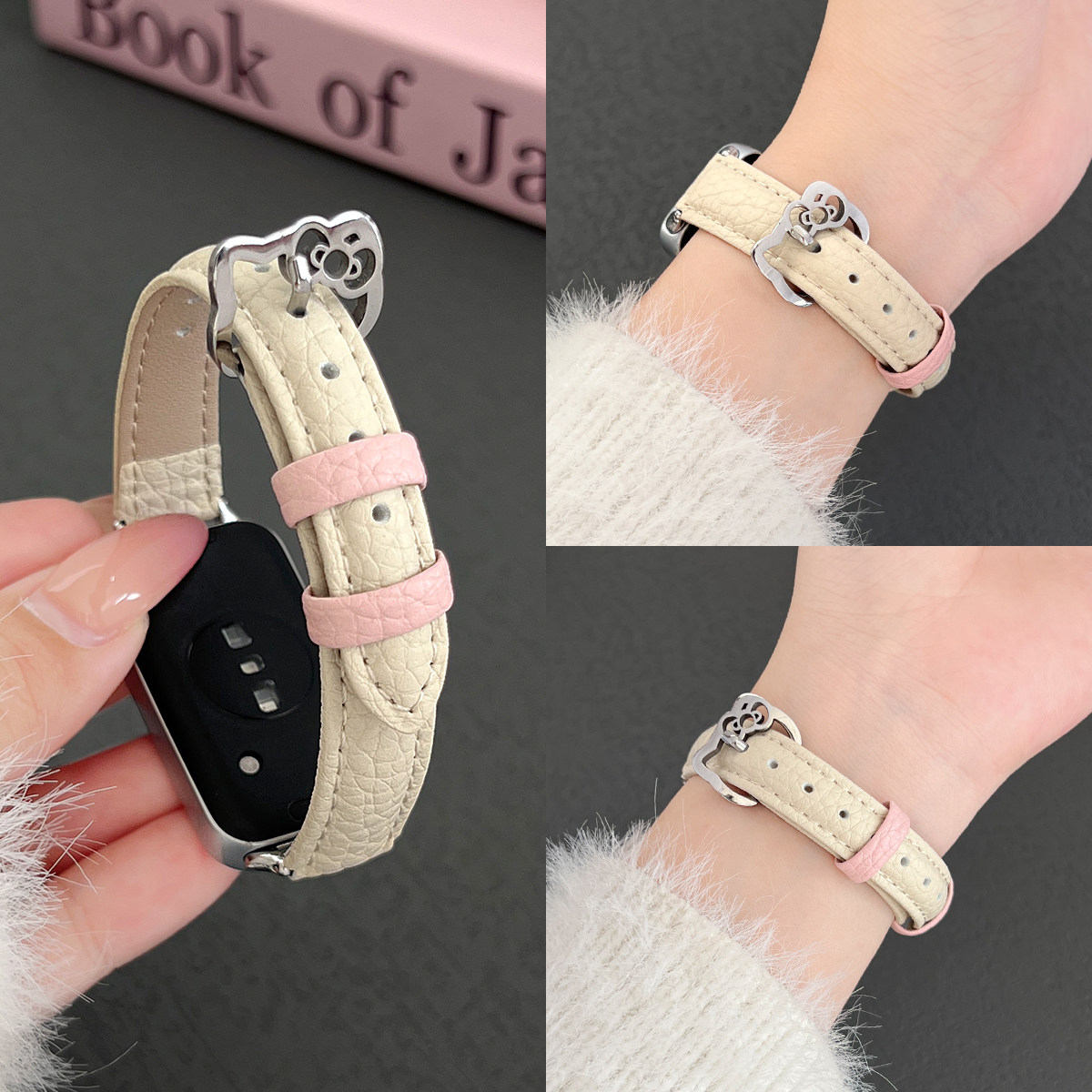 秋季新款可爱KT猫创意皮质表带