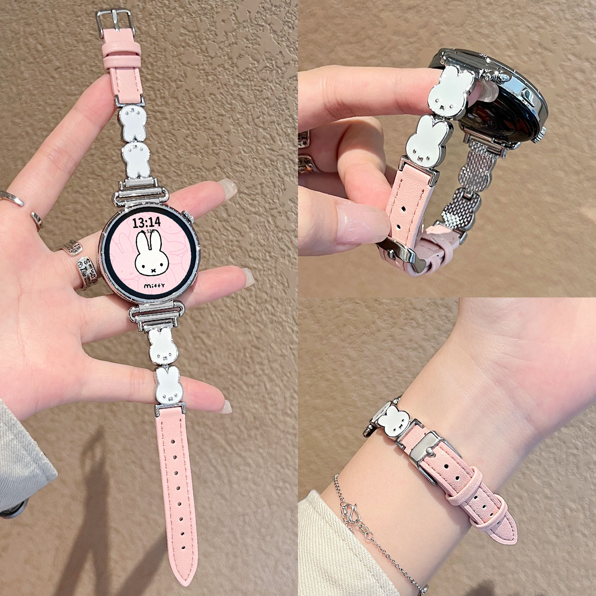 手表GT6/5~米菲兔间皮表带新款