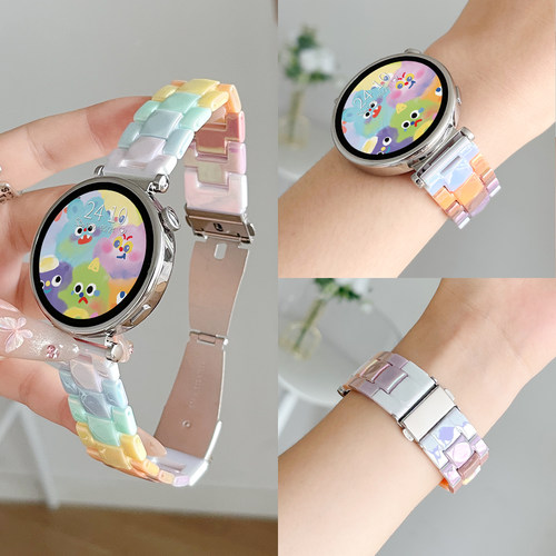 手表GT6/5~透气炫彩树脂表带新款