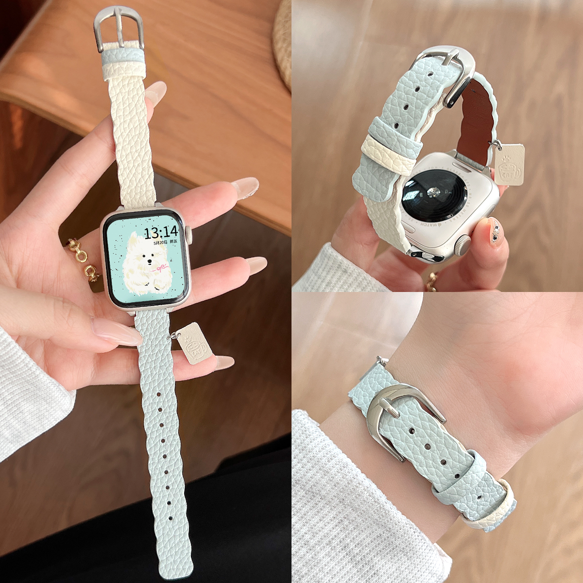 适用华为fit4手表表带皮质新款4pro智能watchfit3腕表系列2/1女款