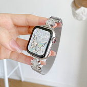 适用华为watchfit3手表表带4金属磁吸智能fit2 1腕带高级新款 4pro