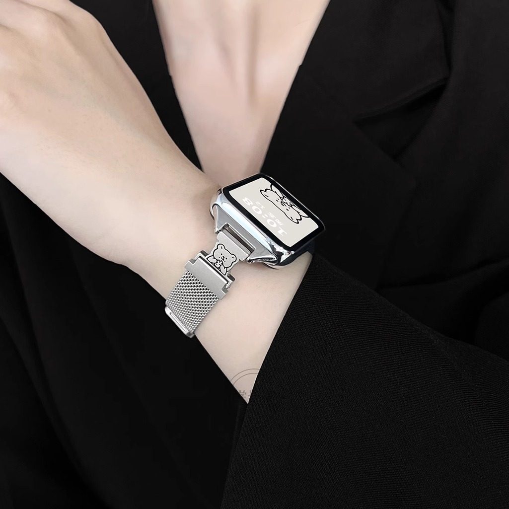 适用小米手环9/8pro手表带手链金属磁吸新品智能运动7por腕带女生