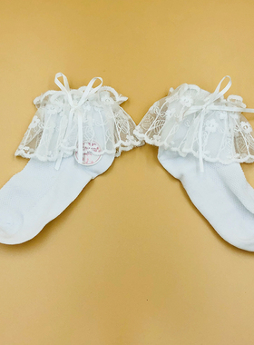 白色蕾丝花边 少儿 儿童舞蹈袜四季拉丁舞考级 比赛 短袜公主袜