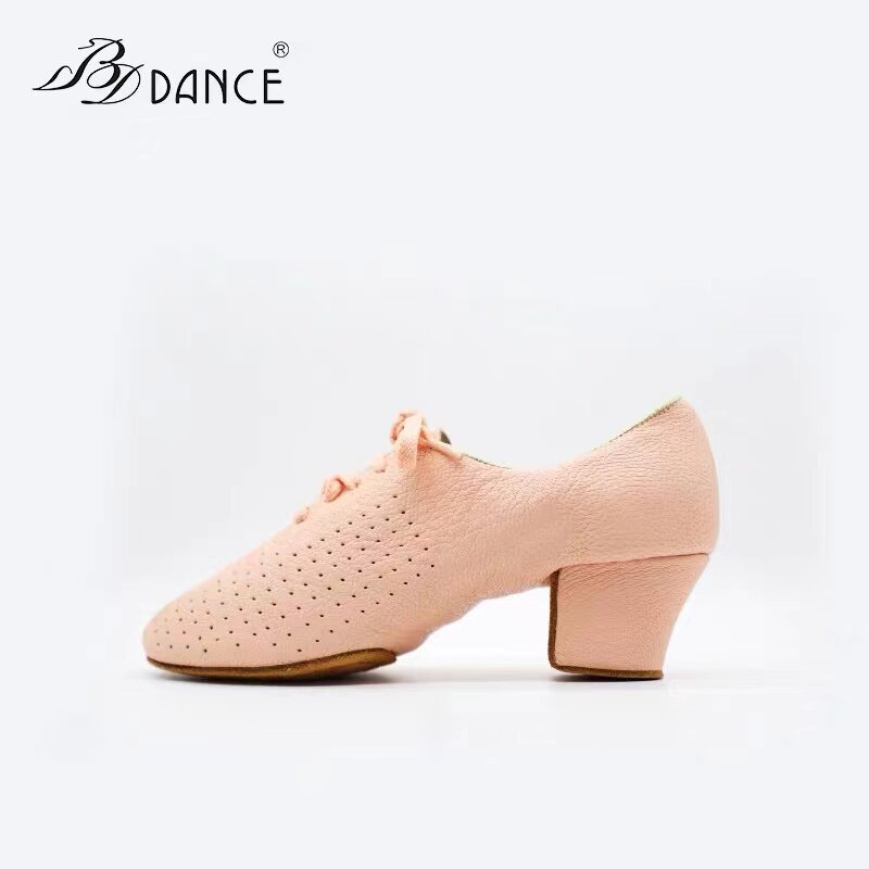 贝蒂拉丁鞋室内鹿皮款软底交谊舞鞋练功鞋BDdance女拉丁舞教师鞋