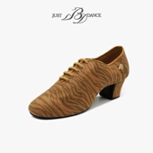 贝蒂舞鞋 室内软底明星款 just高端系列女拉丁虎纹教师舞鞋 新款