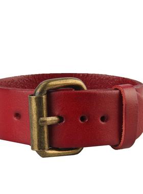 时尚手链真皮复古男女金属扣设计