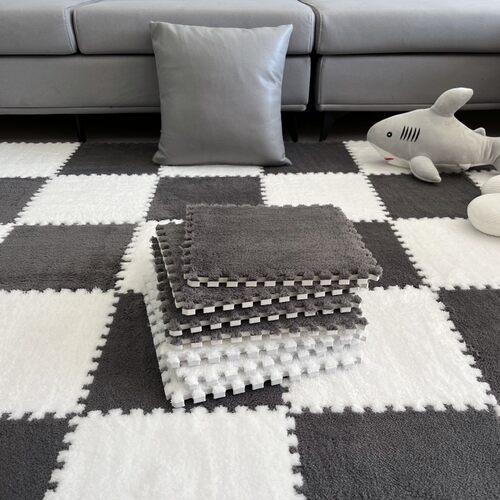 绒毛地垫卧室满铺床边地毯ins风