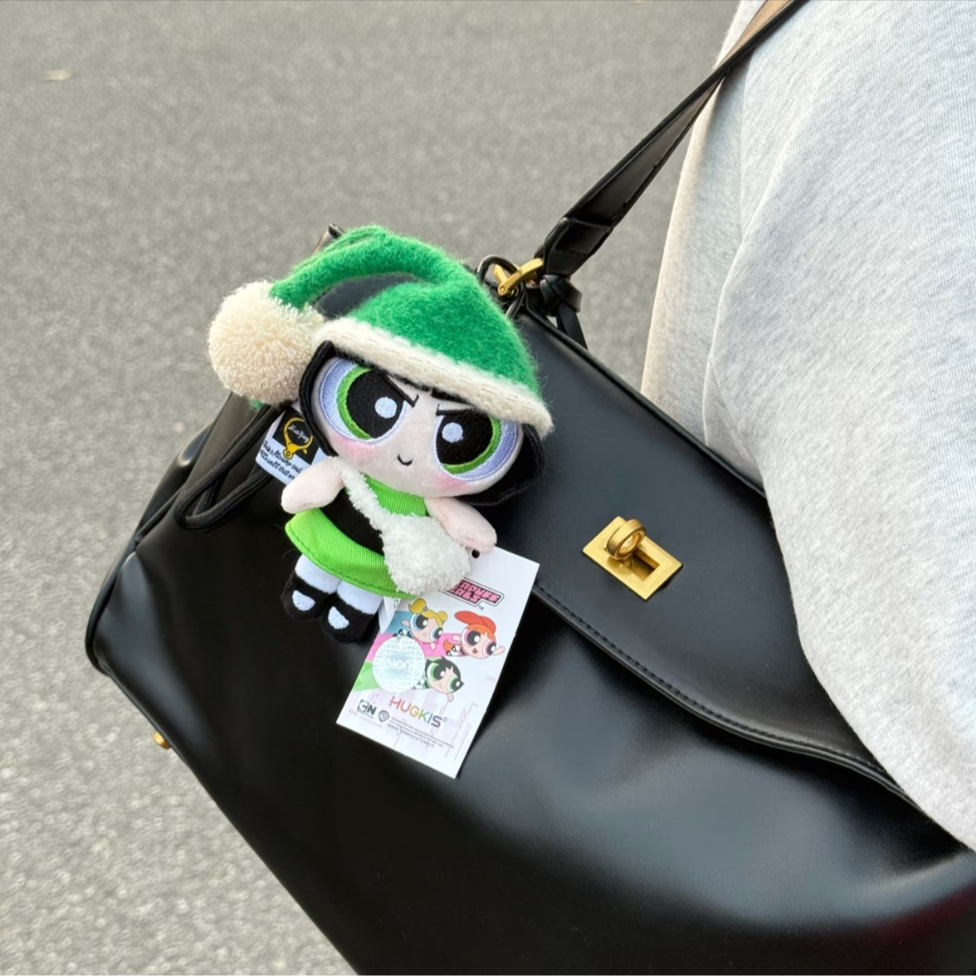 正版飞天小女警汽车钥匙扣毛绒公仔挂件书包托特龙骧包挂饰送礼物