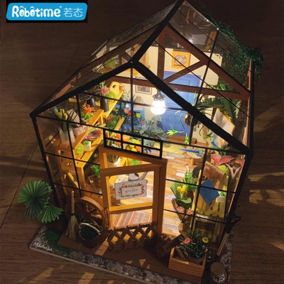 若态3D立体拼图花房手工DIY