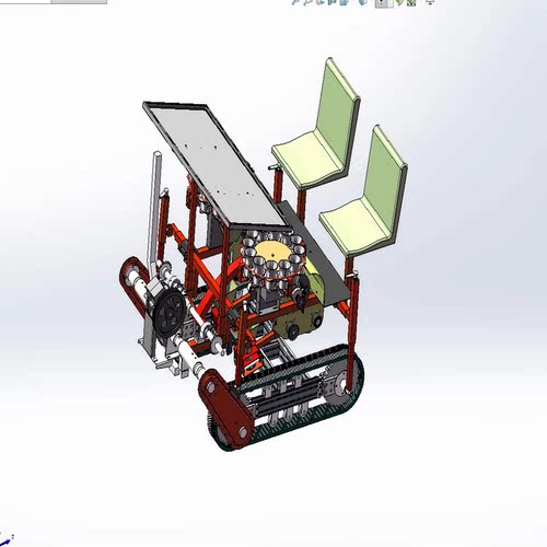 履带自走移栽机三维设计Solidworks2023模型3D建模资料 1631718
