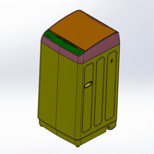全自动波轮式洗衣机结构设计 含三维SW2016模型+9张CAD图纸+说明