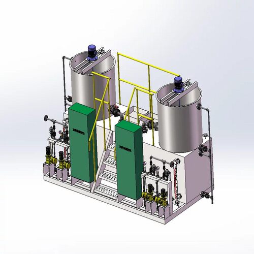 组合加药装置三维图Solidworks2018模型三维SW图纸3D建模850364