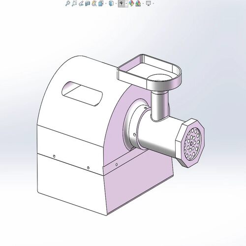 家用电动绞肉机设计（含三维SW2016模型+CAD图纸+说明资料）