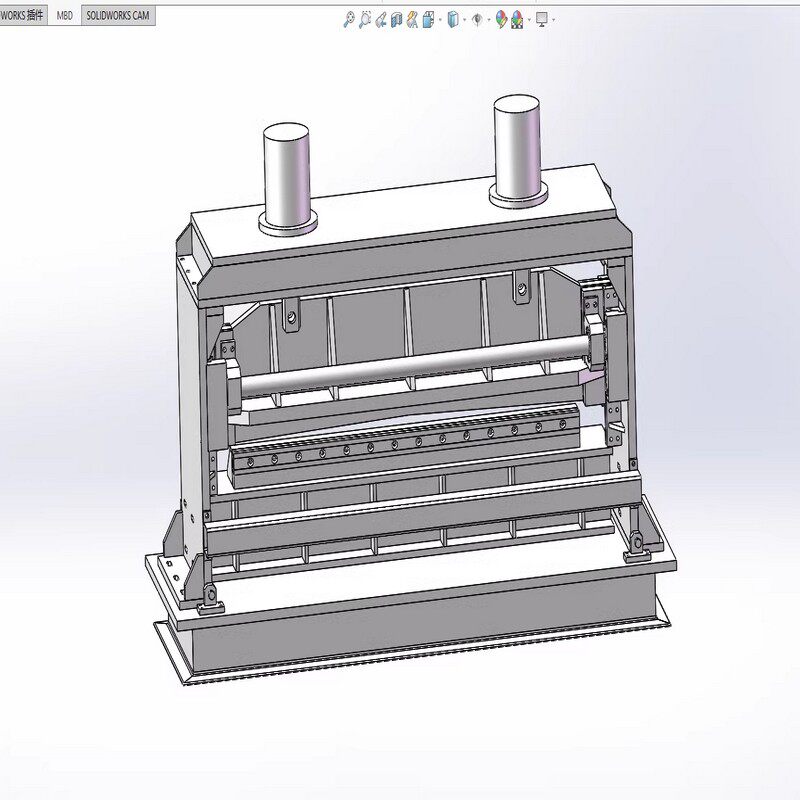 双杠液压剪板机剪板装置设计三维stp模型+CAD图纸+说明资料12619