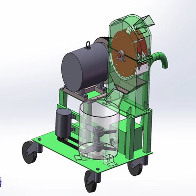 锤片饲料粉碎机设计三维solidworks2018建模3D模型+二维cad图纸