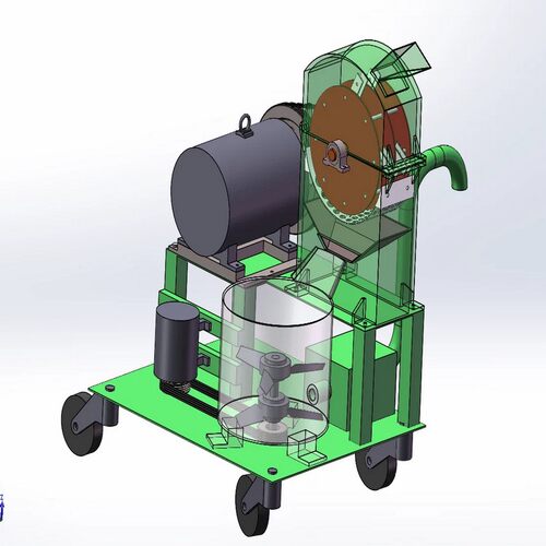 锤片饲料粉碎机设计三维solidworks2018建模3D模型+二维cad图纸