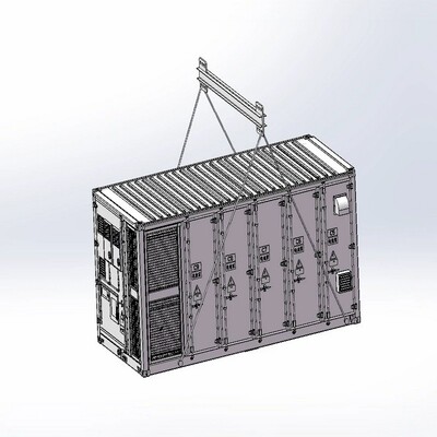 20尺液冷储能集装箱三维设计solidworks建模3d stp格式图纸模型