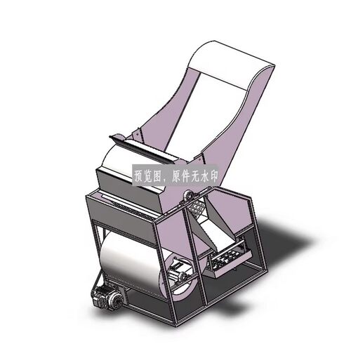 全喂入花生摘果机设计含三维SW2020模型+CAD图纸+说明资料+3d建模