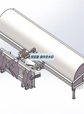 斜角清扫器三维设计 Solidworks2020模型3D建模资料