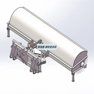 斜角清扫器三维设计 Solidworks2020模型3D建模资料