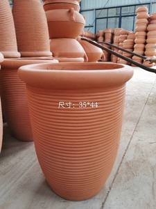 厂家新品大口红陶景观花瓶陶罐