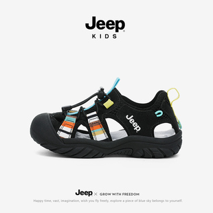 儿童运动凉鞋 女童包头沙滩鞋 2026新款 男童户外溯溪鞋 夏季 jeep童鞋
