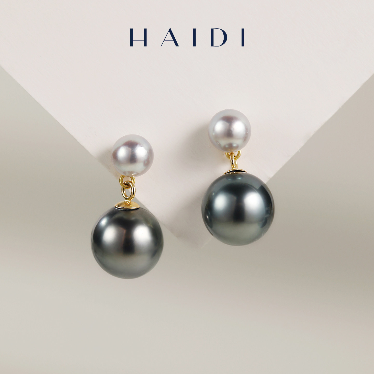 海蒂珠宝【年会限定款】5-9mm海水银灰色akoya大溪地双珠款耳环,珠宝/钻石/翡翠,耳饰,淘宝优惠券,粉丝福利购,淘宝优惠卷