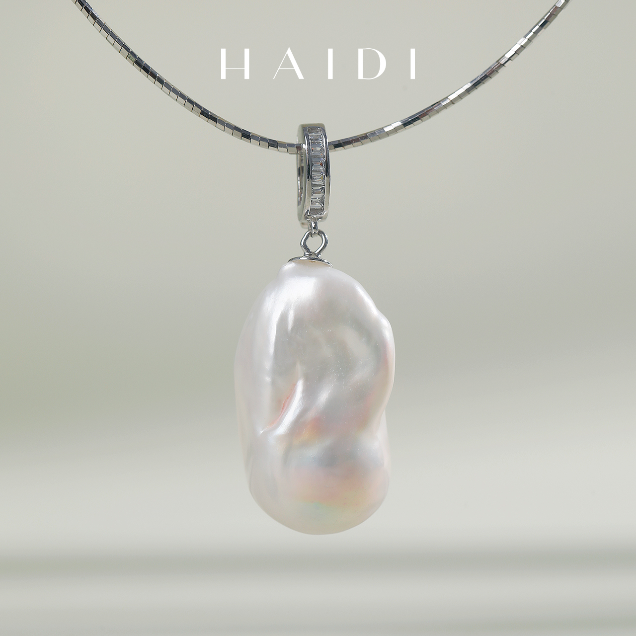 海蒂S925银淡水巴洛克吊坠