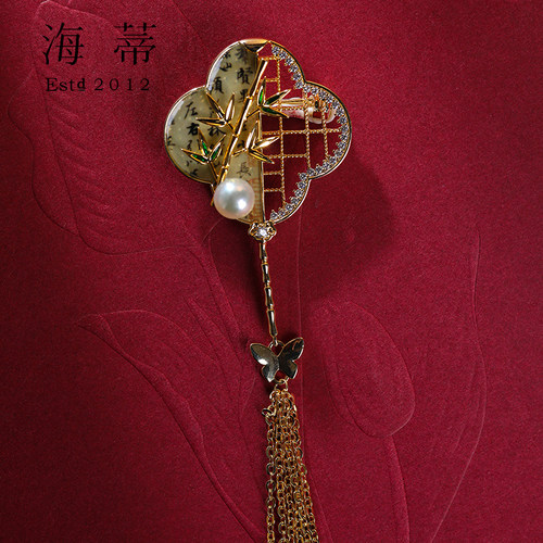 海蒂珠宝胸针新中式国风