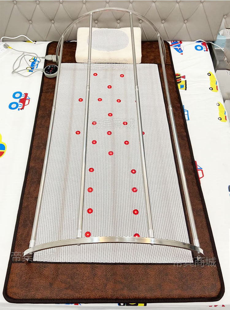 定制炎帝生物爱加分东矿碧玺频谱电热理疗床垫3d立体养生睡吧能量